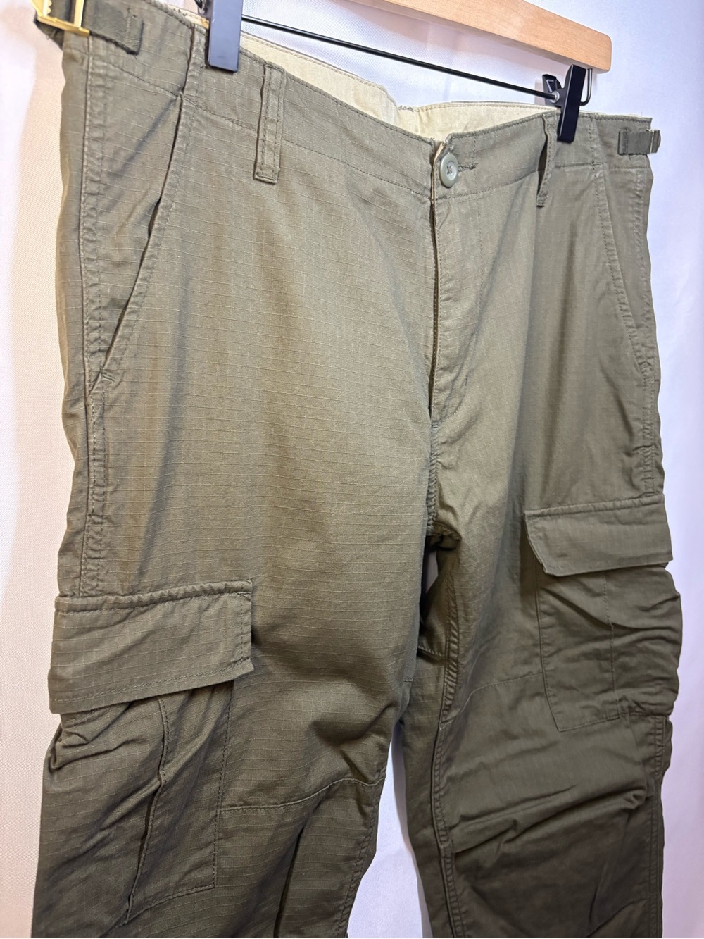 Carhartt WIP Aviation Ripstop Cargo Pants 33x32 Olive Green - Picture 5 of 9